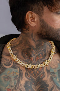 Star Cuban Link Chain Gold - Full Diamond Iced Out Necklace